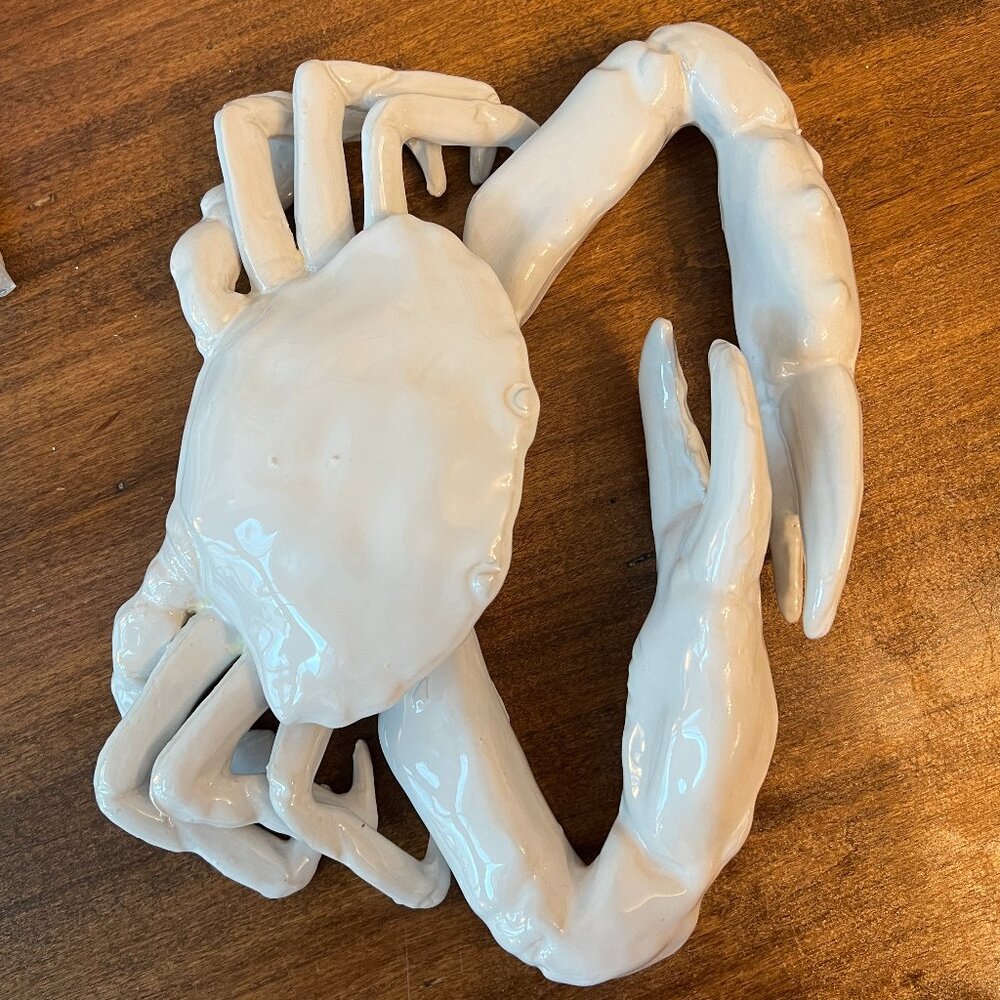 Pols Potten Large White Ceramic Crab - Beach/Summer/Eclectic/Shabby Chic Decor! - Picture 2 of 3